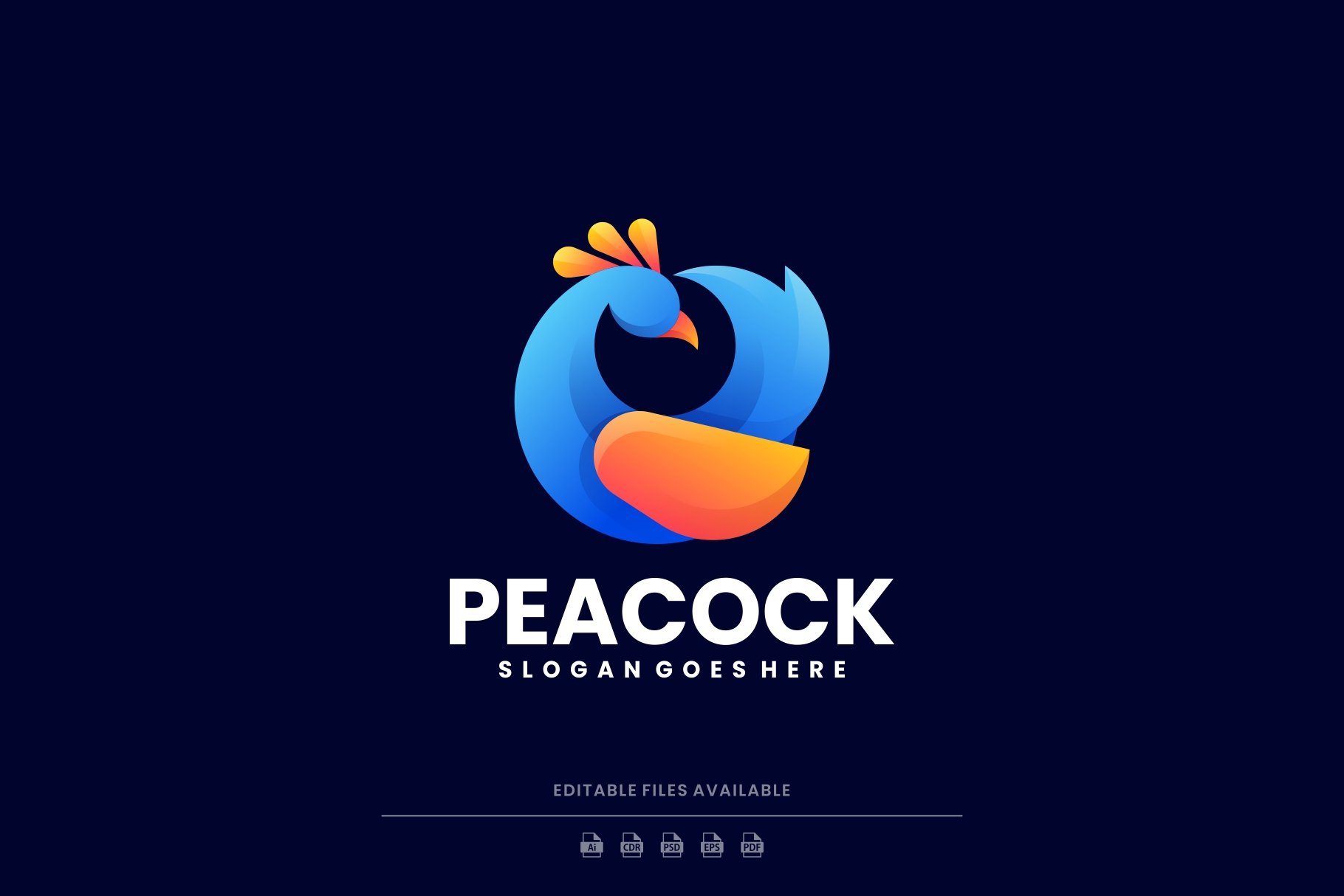 Peacock Gradient Colorful Logo cover image.