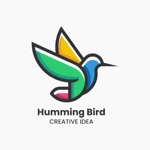 Hummingbird Simple Mascot Logo cover image.
