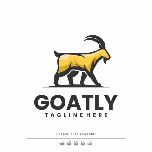 Goat Simple Mascot Logo cover image.