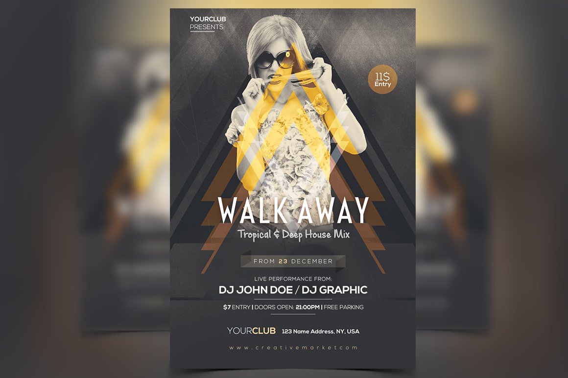 Walk Away - PSD Flyer cover image.