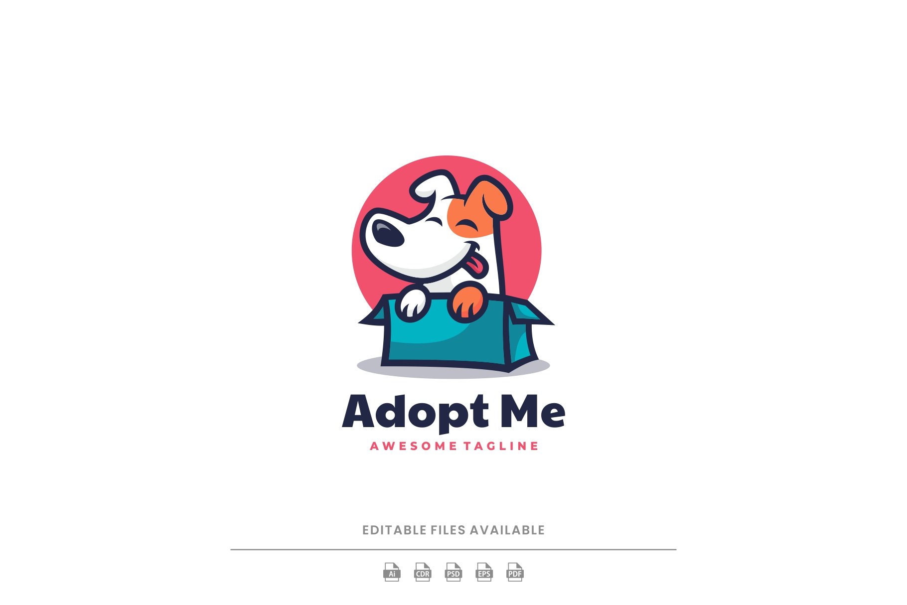 Adopted Dog Mascot Cartoon Logo cover image.