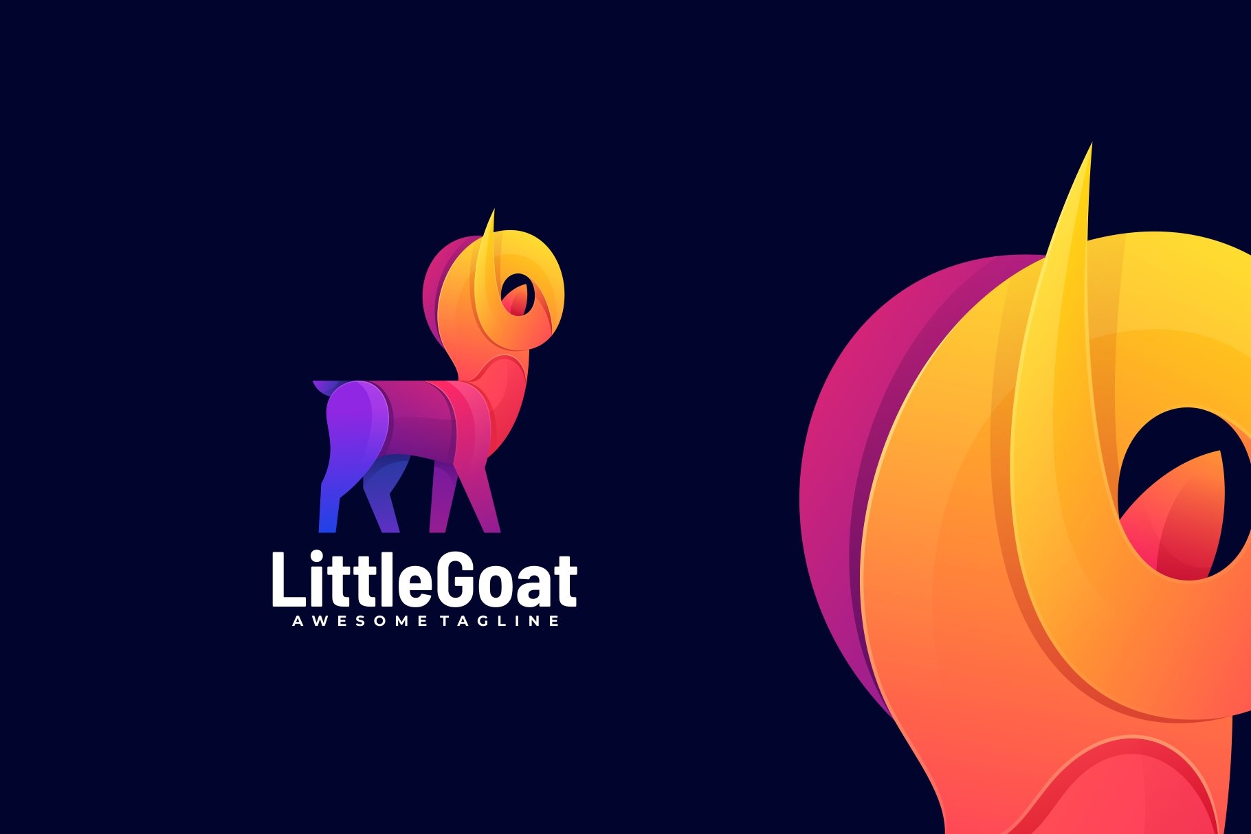 Goat Gradient Colorful Logo cover image.