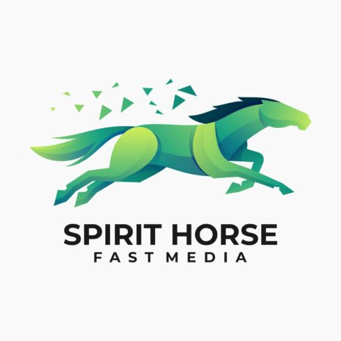 Horse Running Gradient Logo cover image.