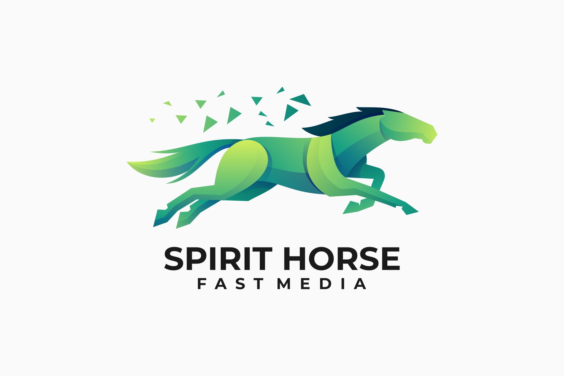 Horse Running Gradient Logo cover image.