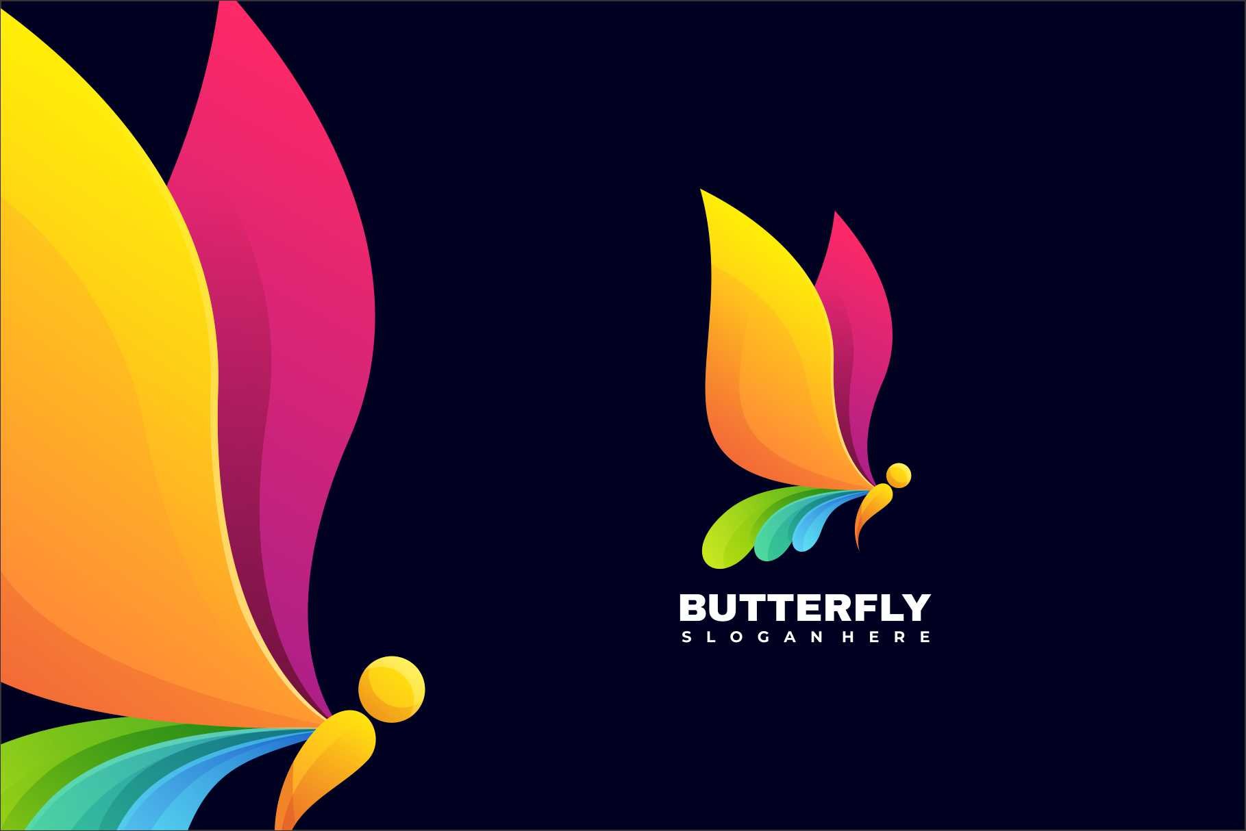 Butterfly Gradient Colorful logo cover image.