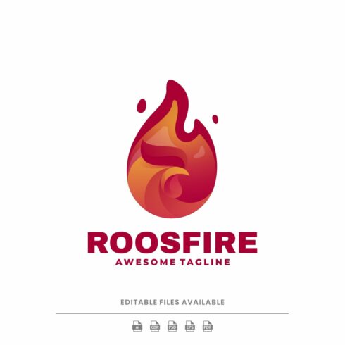 Rooster Fire Gradient Logo cover image.