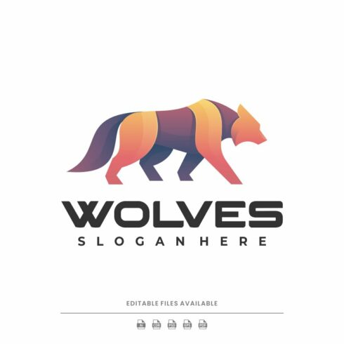 Wolf Gradient Colorful Logo cover image.