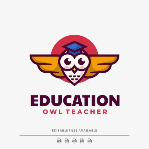 Owl Simple Mascot Logo cover image.