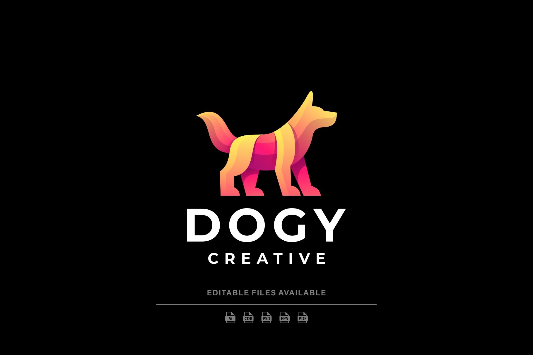 Dog Gradient Colorful Logo cover image.