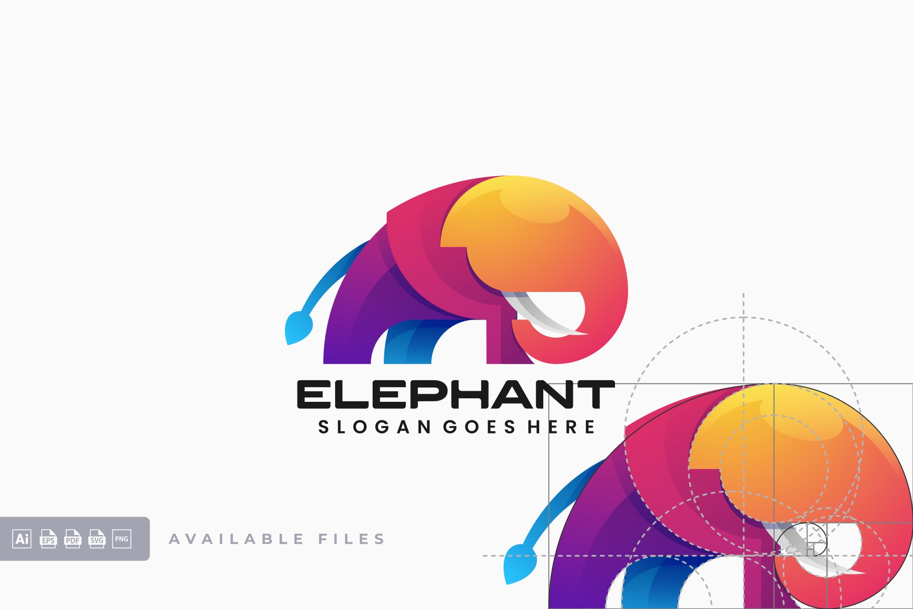 Elephant Gradient Colorful Logo cover image.