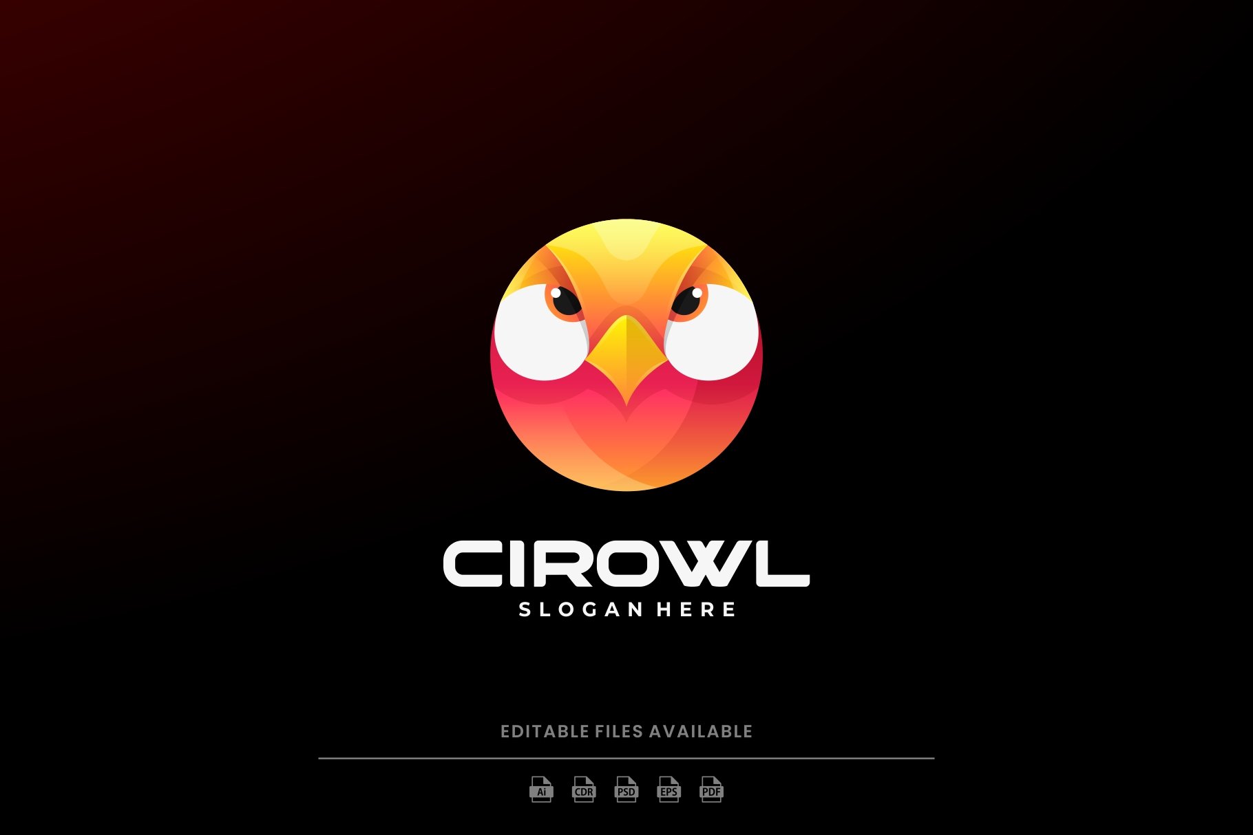 Circle Owl Gradient Colorful Logo cover image.