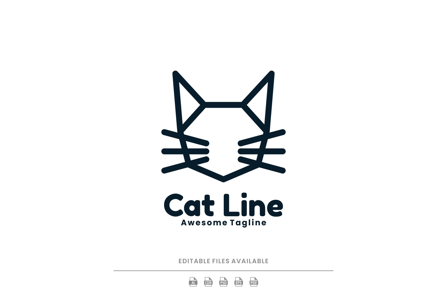 Cat line logo icon design vector - MasterBundles