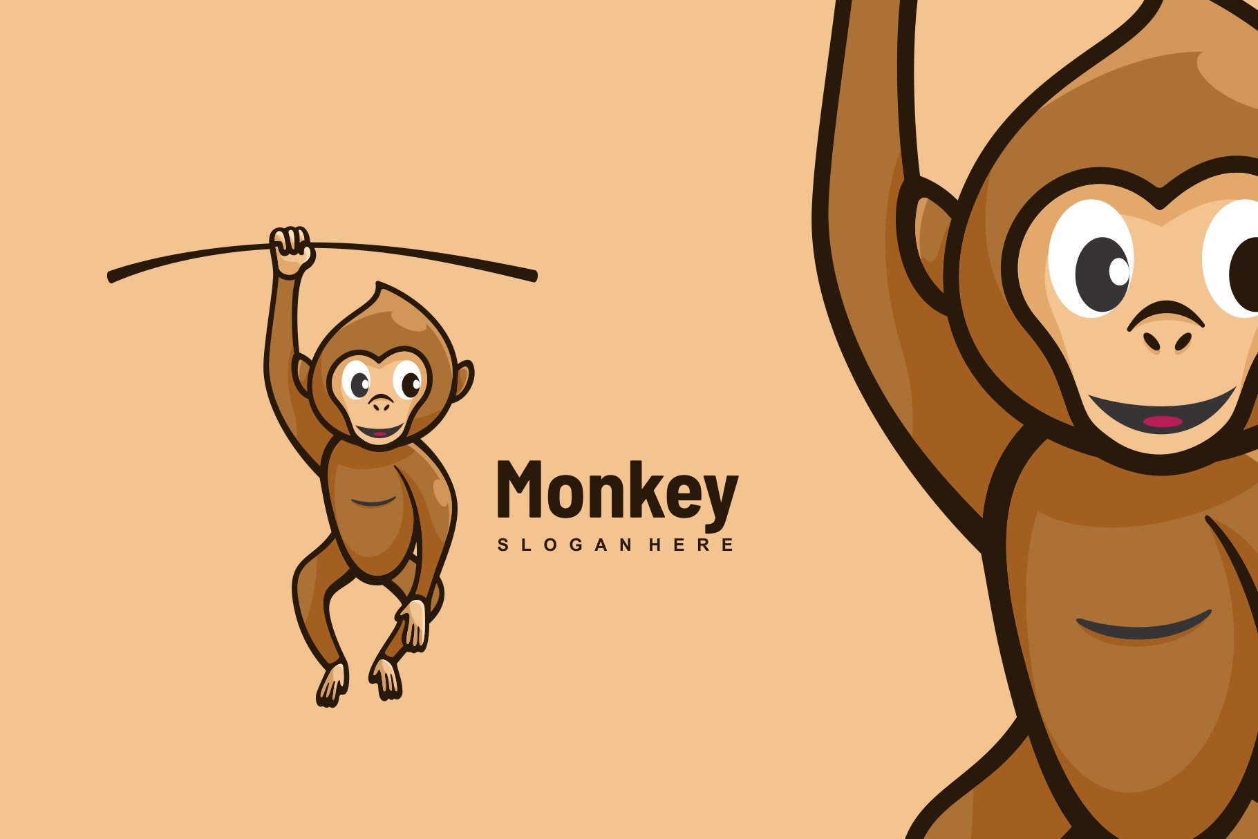 Monkey Mascot Cartoon Logo cover image.