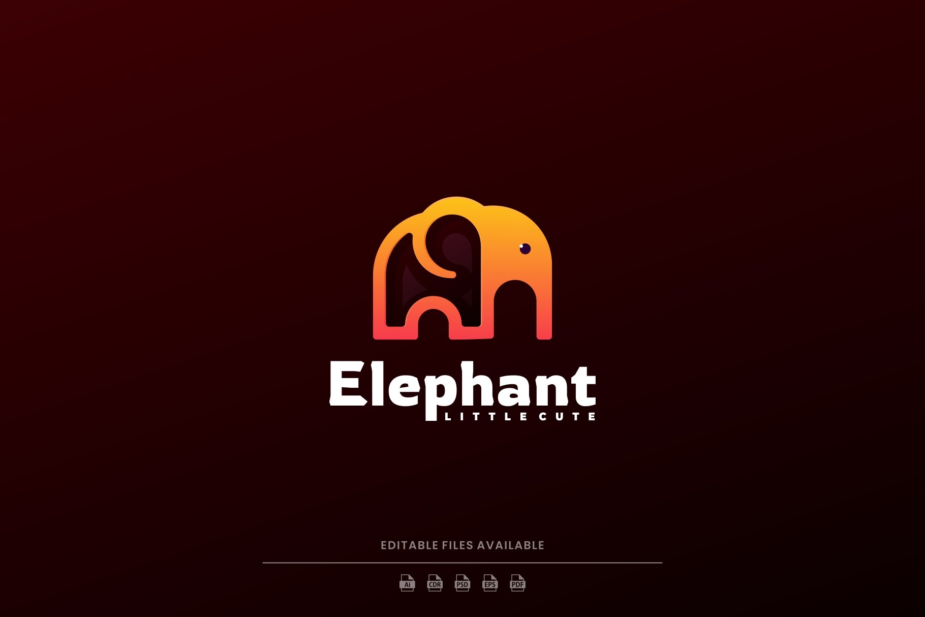 Elephant Line Art Logo cover image.