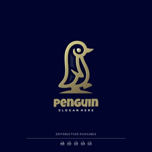 Penguin Line Art Logo cover image.