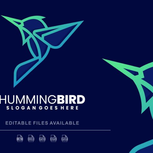 Hummingbird Line Art Logo cover image.