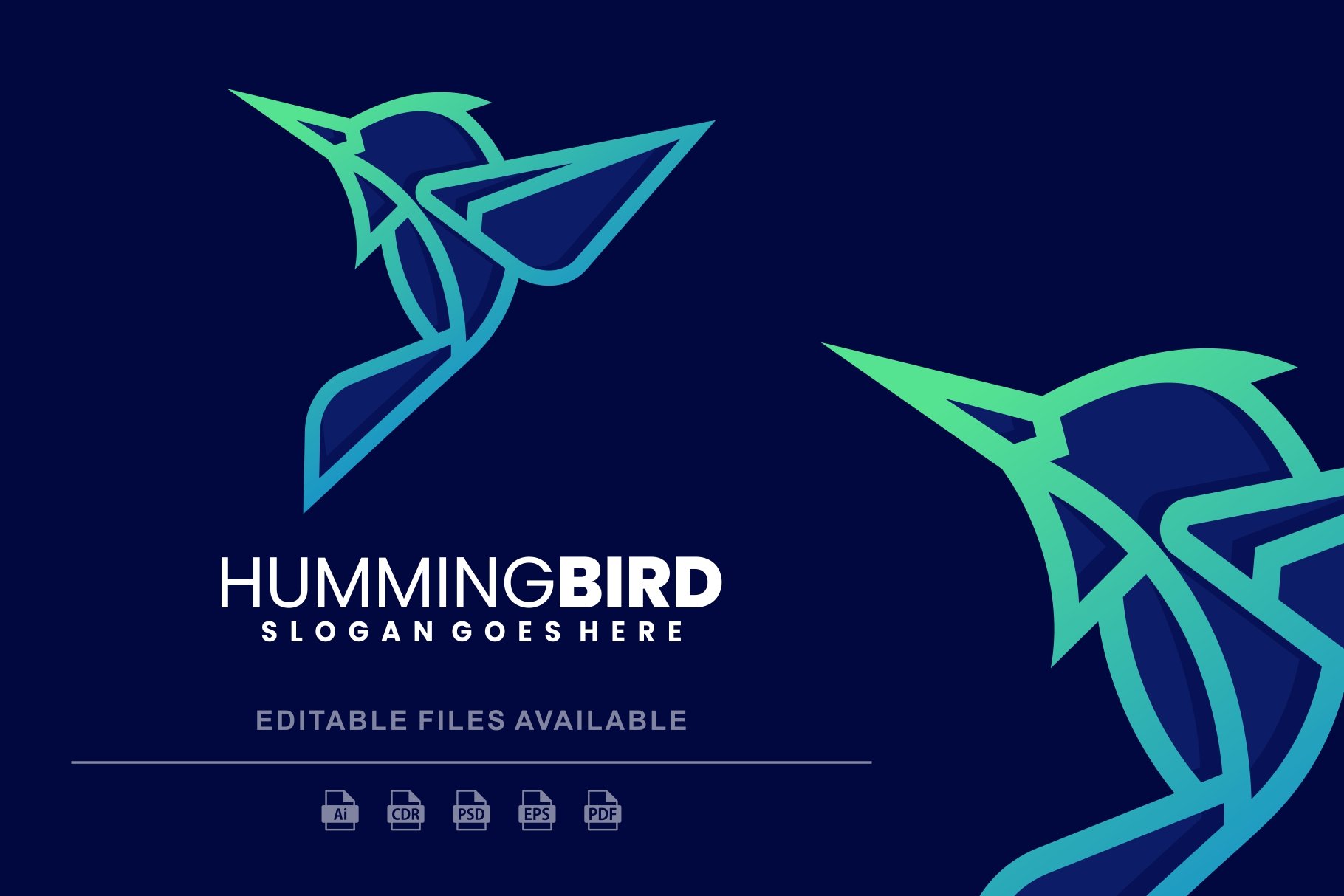Hummingbird Line Art Logo cover image.