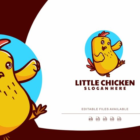 Little Chicken Cartoon Logo cover image.