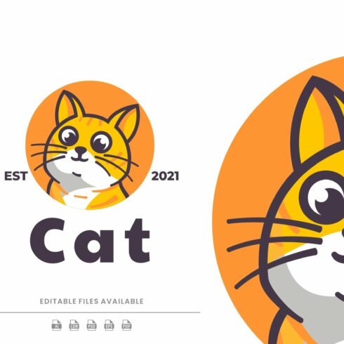 Cat Cartoon Logo cover image.