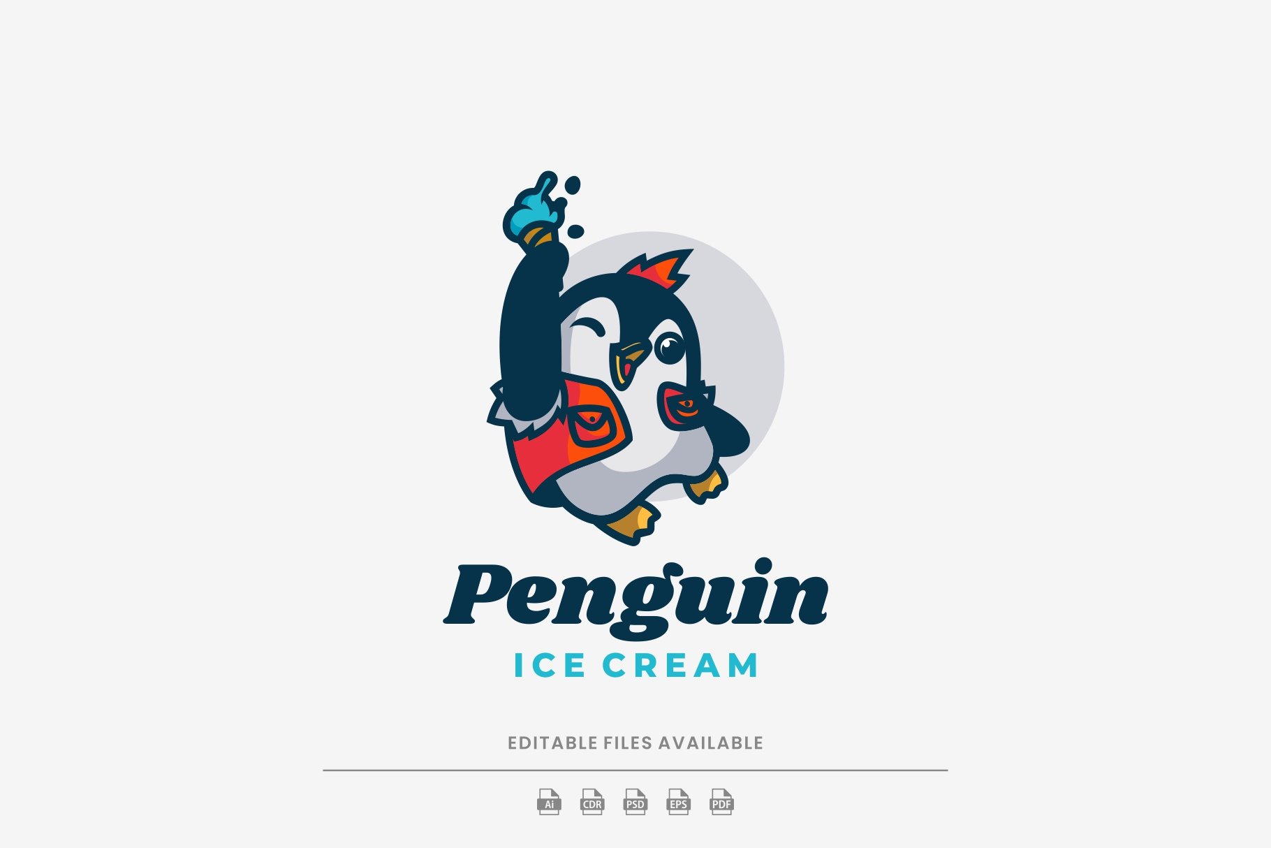 Penguin Mascot Cartoon Logo cover image.