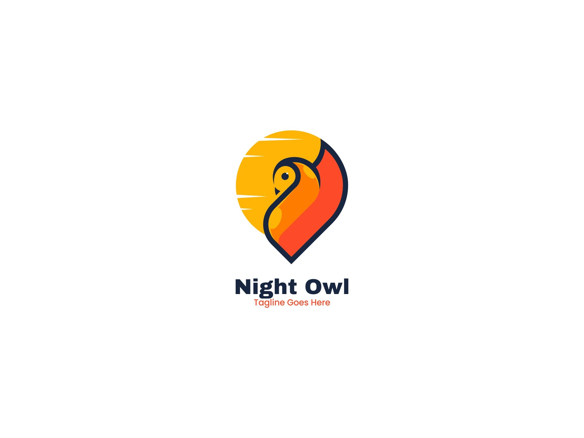 Night Owl Simple Mascot Logo cover image.