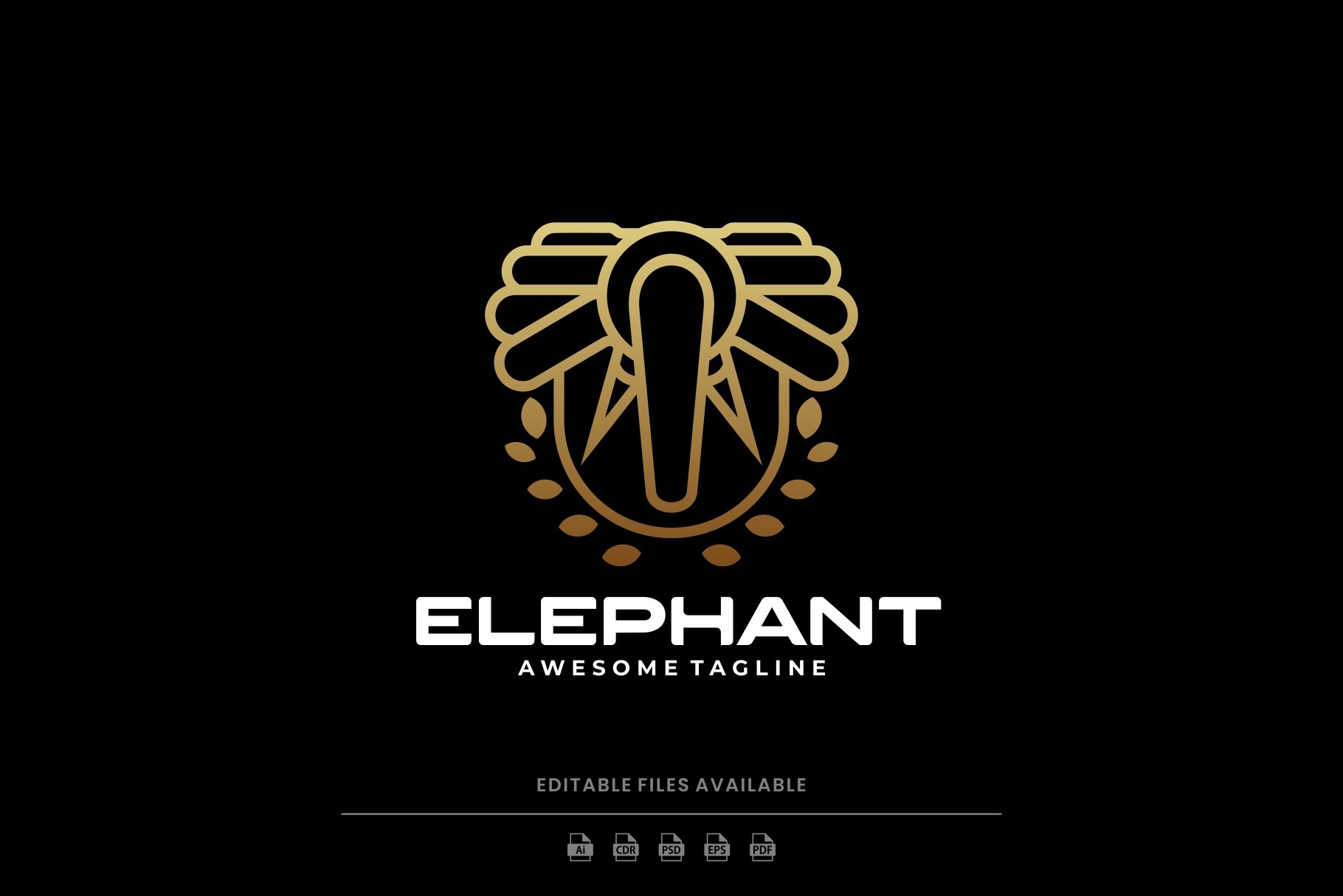 Elephant Line Art Logo cover image.