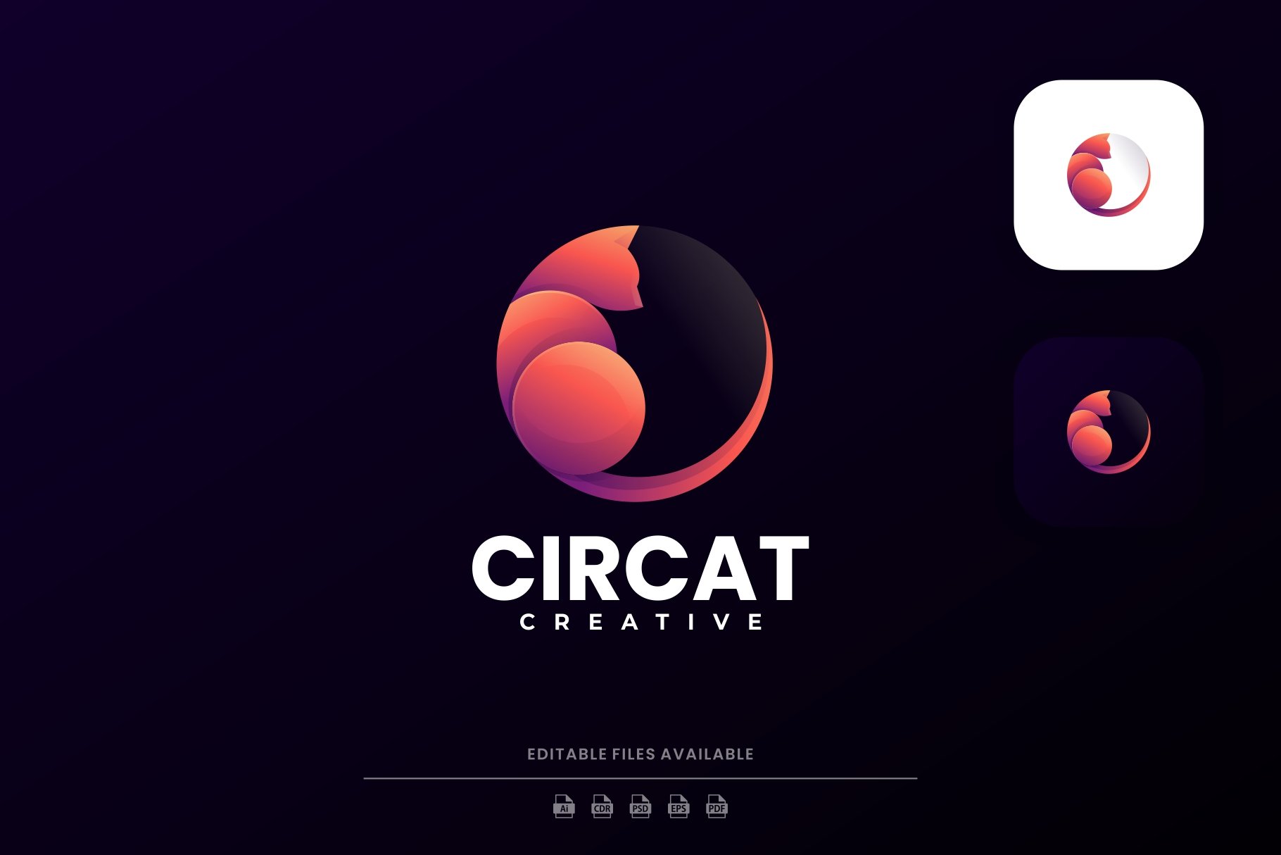 Circle Cat Gradient Logo cover image.