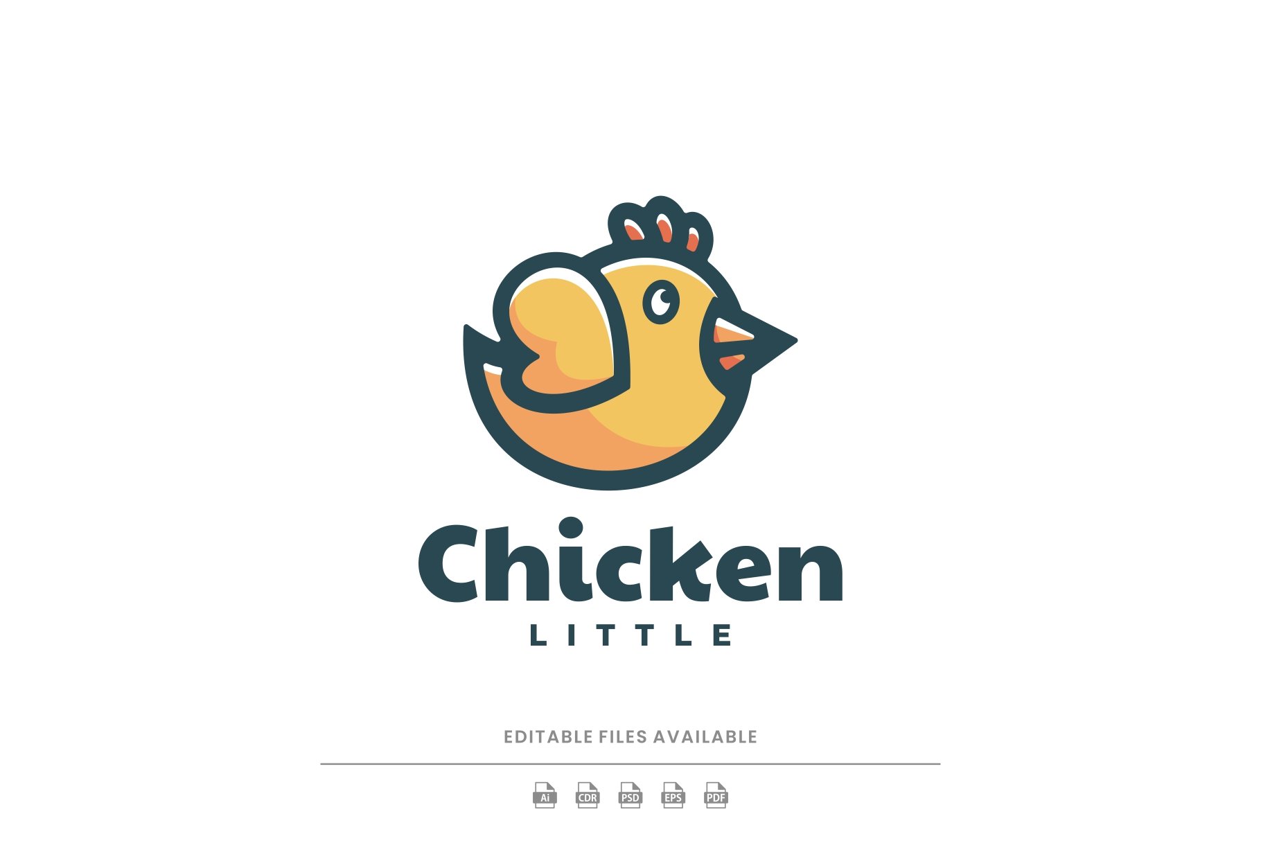 Little Chicken Simple Mascot Logo cover image.