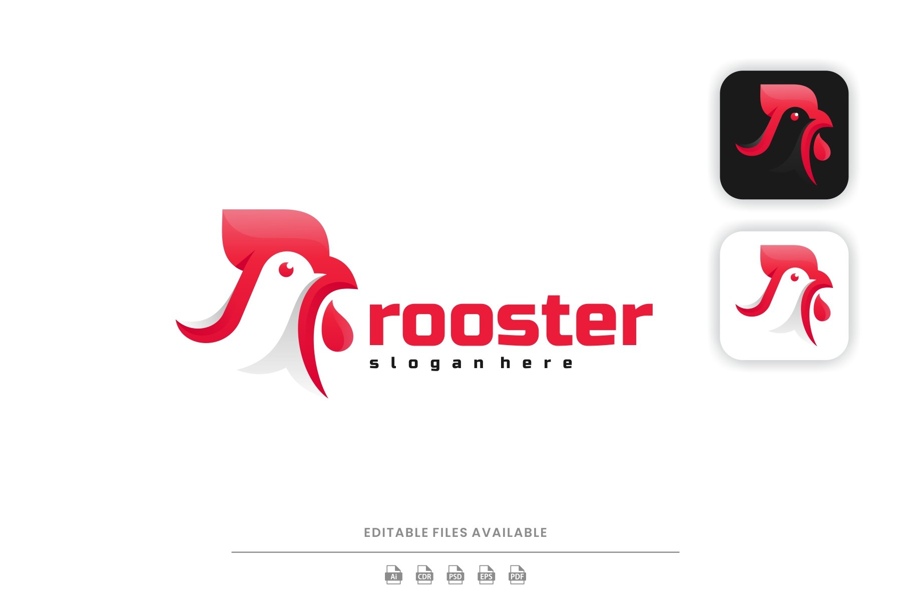 Rooster Gradient Colorful Logo cover image.