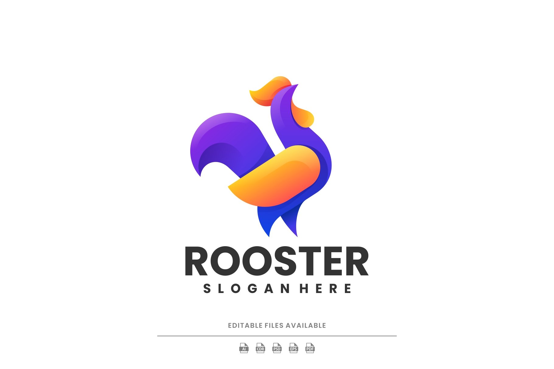 Rooster Gradient Colorful Logo cover image.