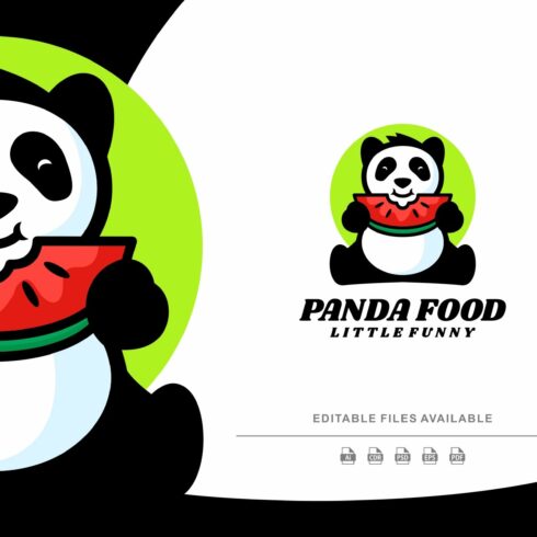 Panda Food Mascot Cartoon Logo cover image.