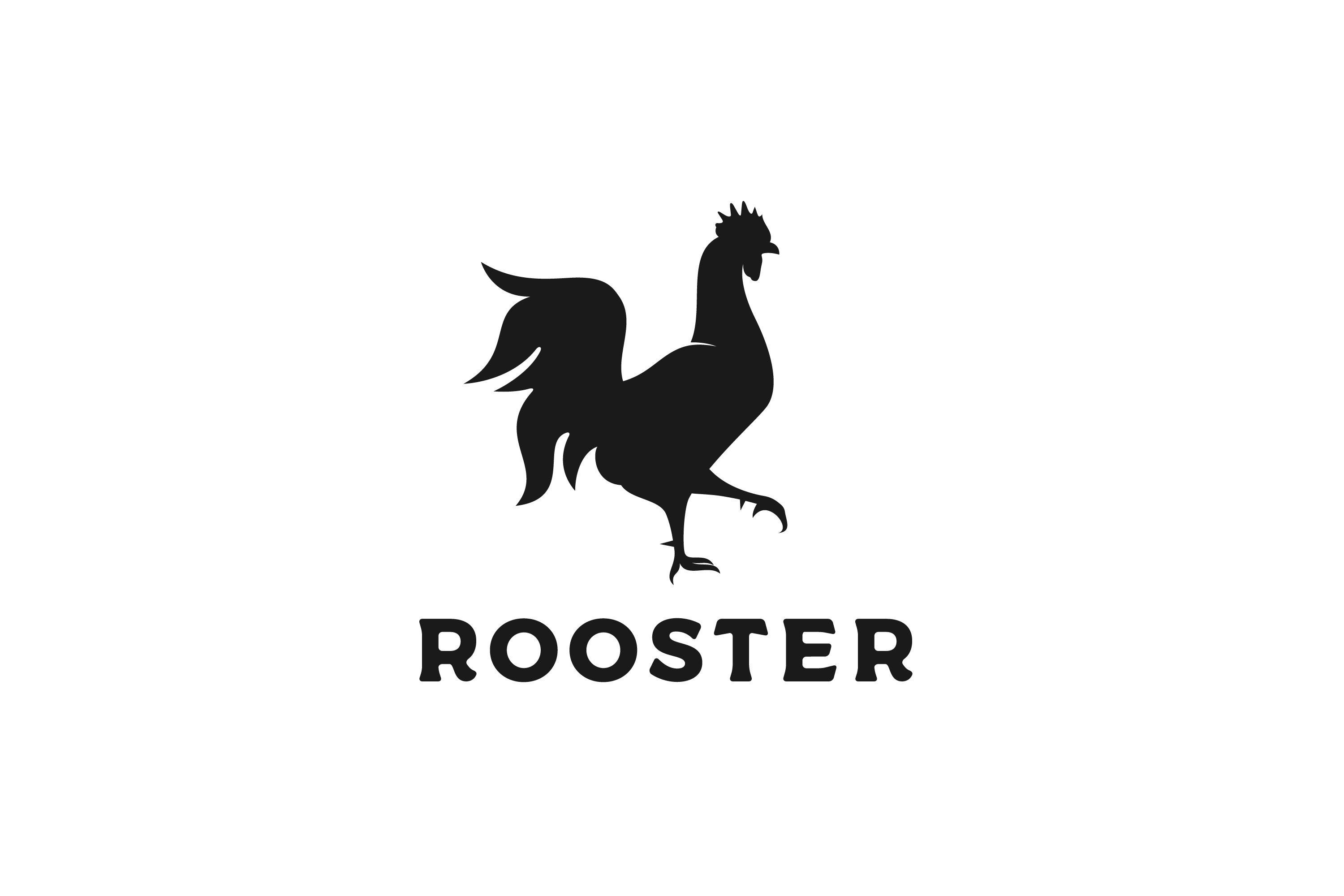 Rooster, chicken silhouette logo cover image.