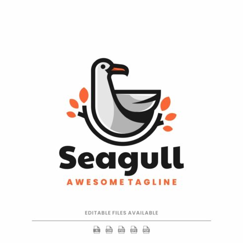Seagull Simple Mascot Logo cover image.