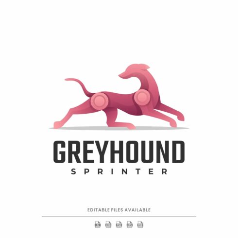 Greyhound Dog Gradient Logo cover image.