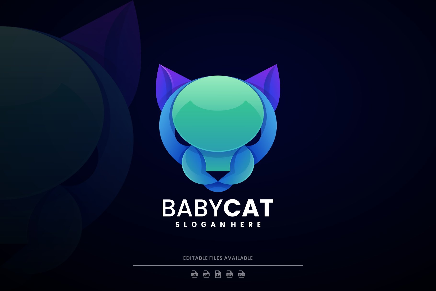 Baby Cat Colorful Logo cover image.