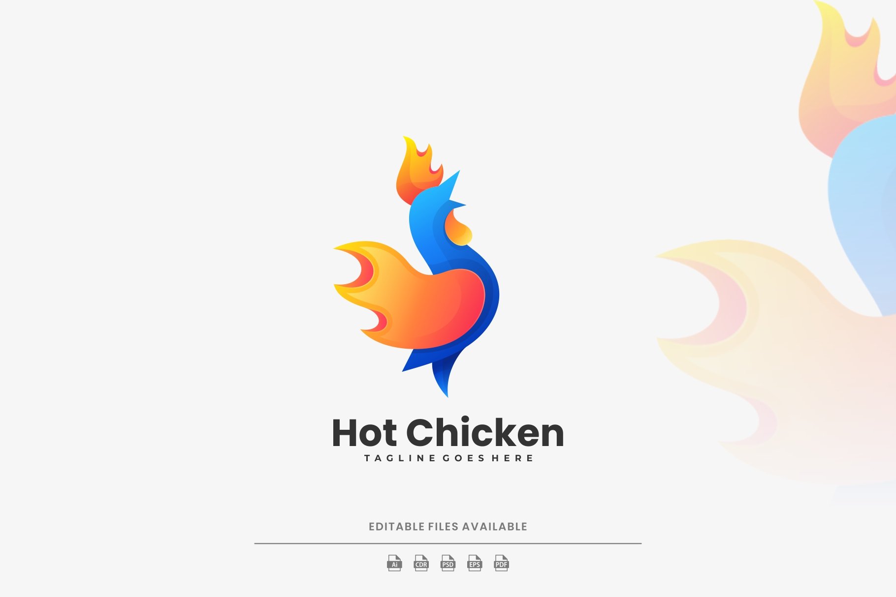 Hot Chicken Gradient Logo cover image.