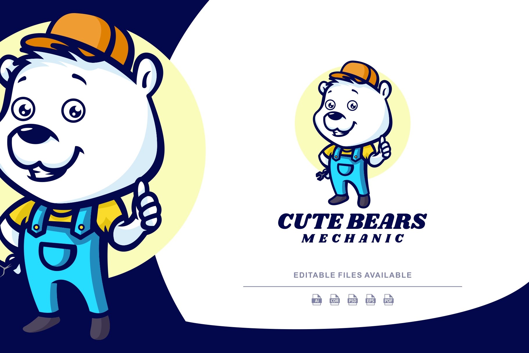 Cute Bear Mascot Cartoon Logo cover image.