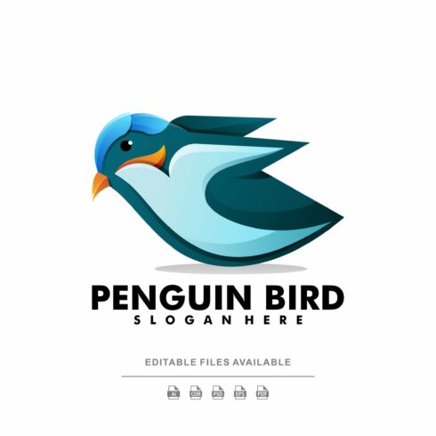 Penguin Bird Colorful Logo cover image.