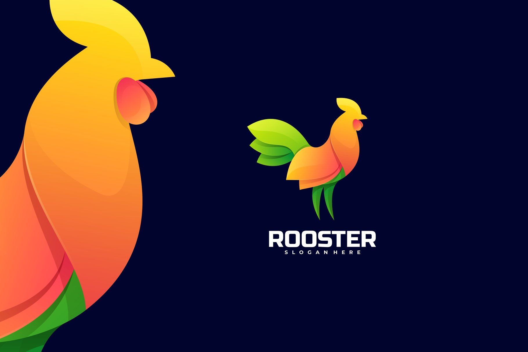 Rooster Gradient Colorful Logo cover image.