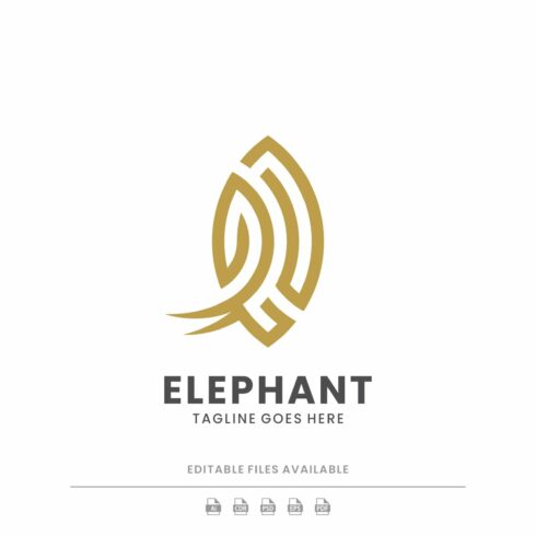 Elephant Line Art Logo cover image.