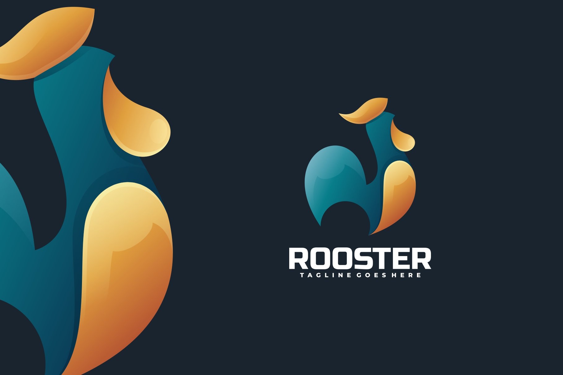 Rooster Gradient Colorful Logo cover image.