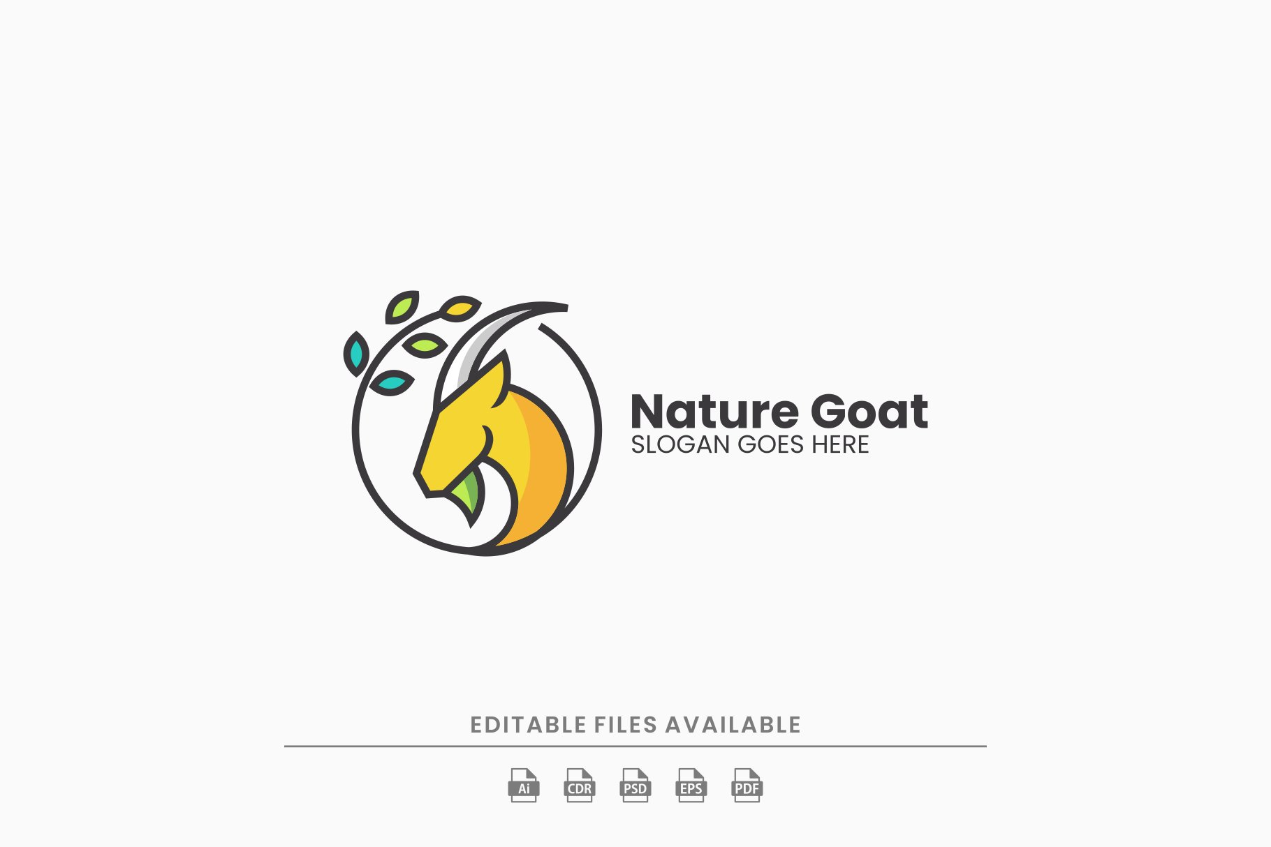 Nature Goat Simple Logo cover image.