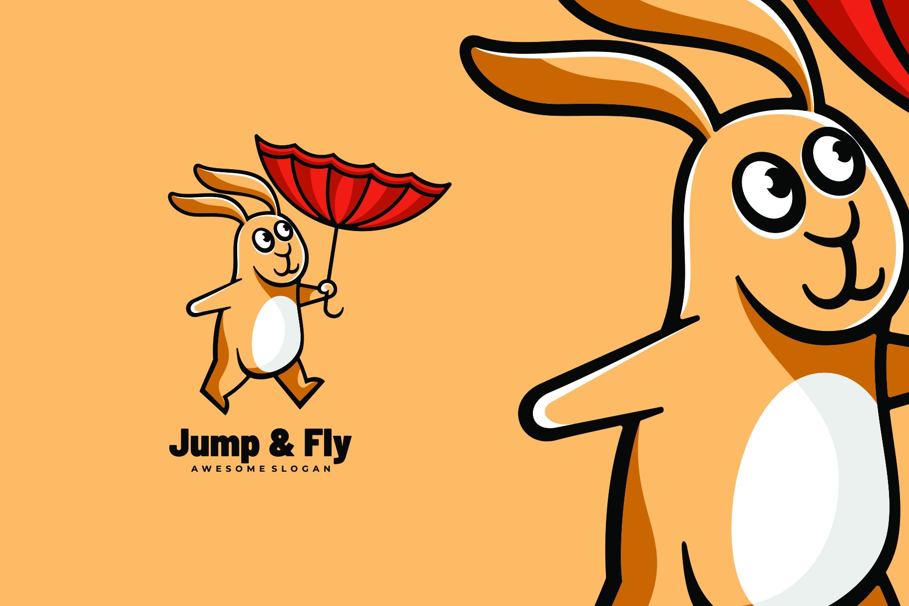 Bunny Mascot Cartoon Logo cover image.