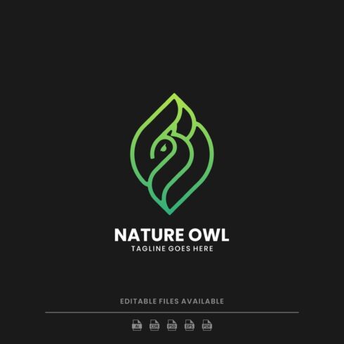 Nature Owl Line Art Logo cover image.