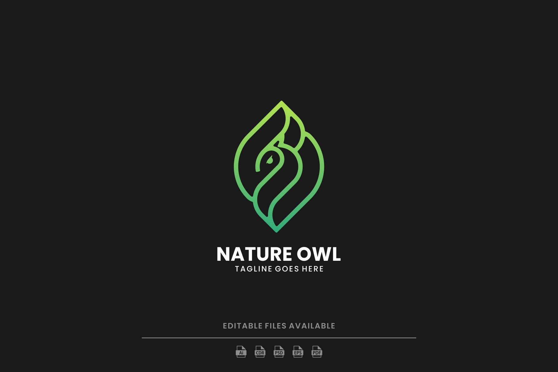 Nature Owl Line Art Logo cover image.