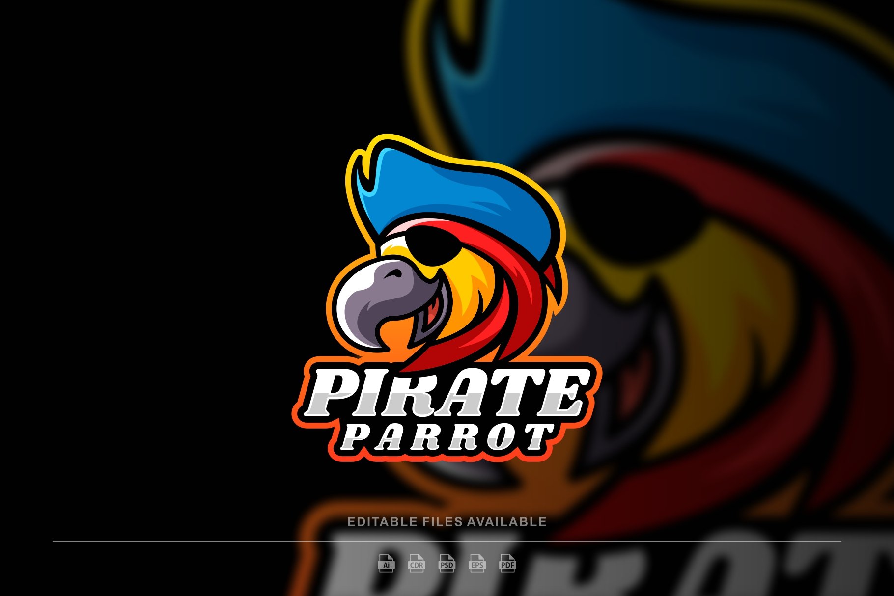 Pirate Parrot Mascot Logo cover image.