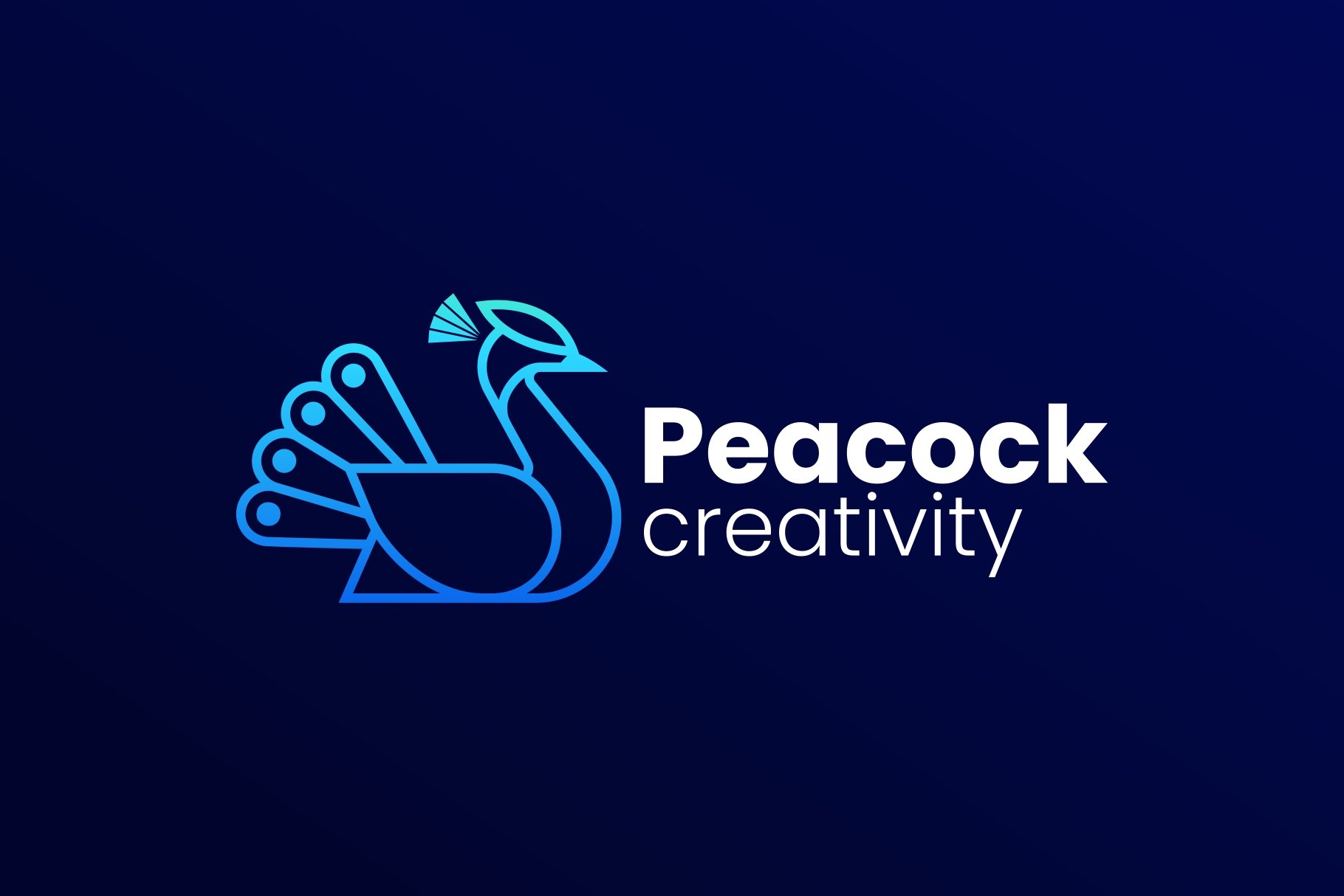 Peacock Line Art Logo cover image.