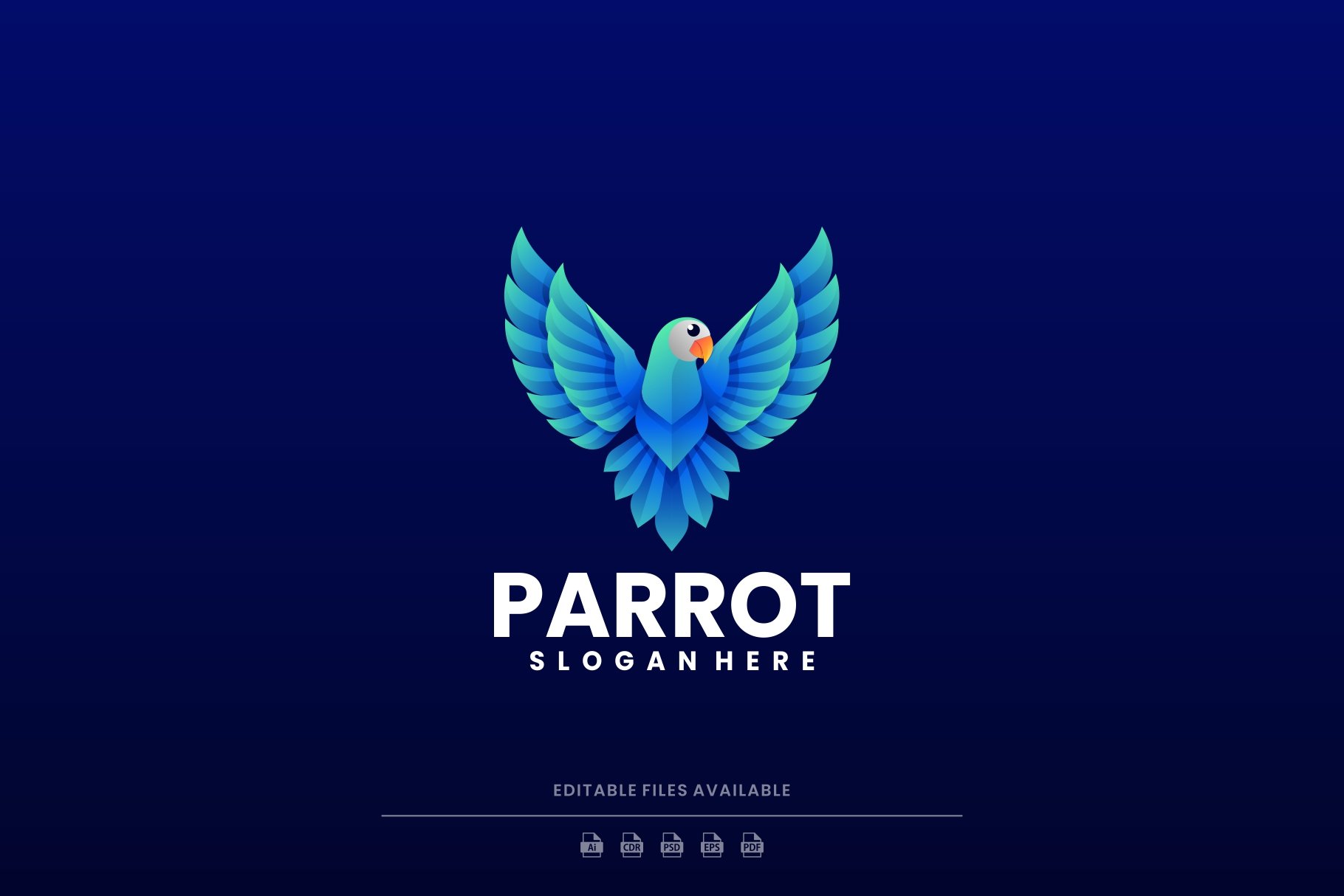 Parrot Gradient Colorful Logo cover image.