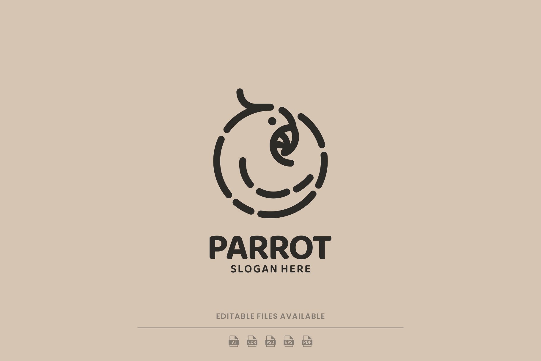 Parrot Line Art Logo cover image.