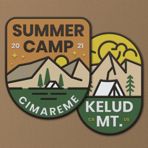 6 Boy Scout Retro Summer Camp Badges cover image.